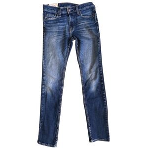 Hollister “Skinny Jean“ Men’s 5 Pocket Denim Whiskering Zipper Fly 30 X 32